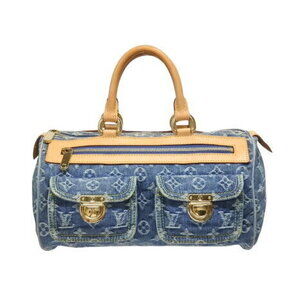Louis Vuitton Neo Speedy Handbag Monogram Denim Indigo Blue